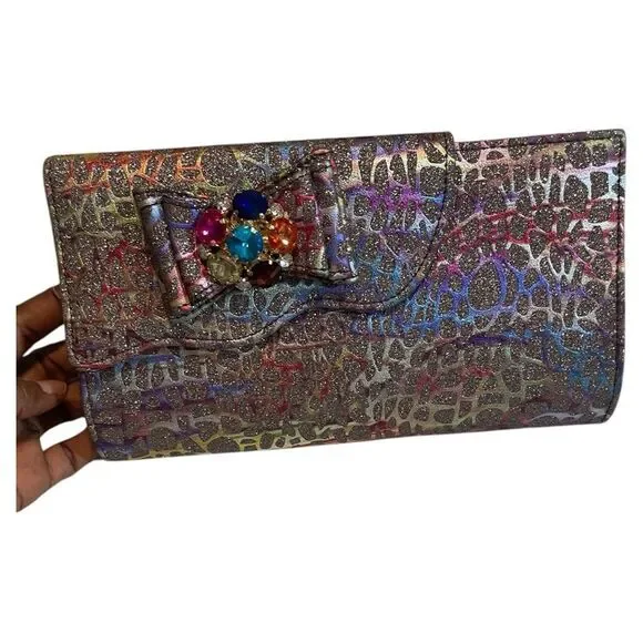 Bruno Giordano Multicolor Designer Women's Bag and Shoe Set. Sz 40 - Picture 3 of 14